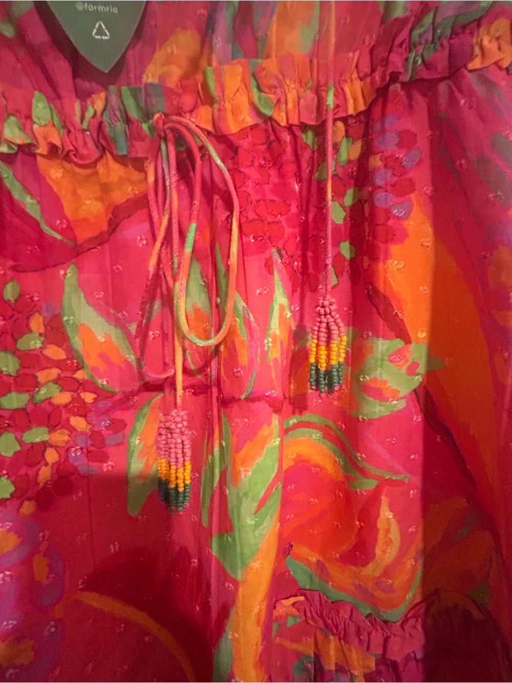 FARM Rio Pink, Orange & Green Floral Mini Dress - Picture 4 of 5
